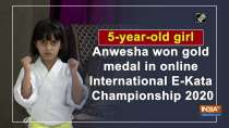 5-year-old girl Anwesha won gold medal in online International E-Kata Championship 2020