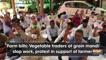Farm bills: Vegetable traders at grain mandi stop work, protest in support of farmers