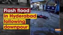 Flash flood in Hyderabad following downpour