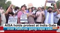 AISA holds protest at India Gate over Hathras gang-rape case