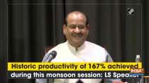 Historic productivity of 167% achieved during this monsoon session: LS Speaker
