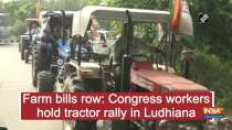Farm bills row: Congress workers hold tractor rally in Ludhiana