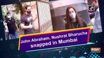 John Abraham, Nushrat Bharucha snapped in Mumbai