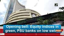 Opening bell: Equity indices in green, PSU banks on low swing