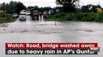 Watch: Road, bridge washed away due to heavy rain in AP