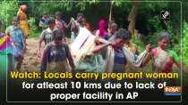 Watch: Locals carry pregnant woman for atleast 10 kms due to lack of proper facility in AP