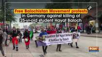 Free Balochistan Movement protests in Germany against killing of 25-yr-old student Hayat Baloch
