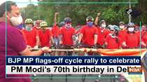 BJP MP flags-off cycle rally to celebrate PM Modi