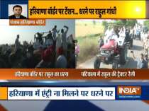 Congress leader Rahul Gandhi leads tractor rally, as part of party