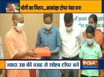 Uttar Pradesh: Yogi Adityanath felicitates NEET topper Akanksha Singh