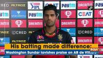 His batting made difference: Washington Sundar lavishes praise on AB de Villiers
