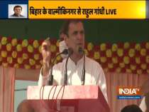 Bihar Election: Congress leader Rahul Gandhi addresses rally in Valmikinagar