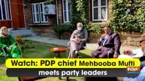 Watch: PDP chief Mehbooba Mufti meets party leaders