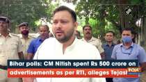Bihar polls: CM Nitish spent Rs 500 crore on advertisements as per RTI, alleges Tejashwi