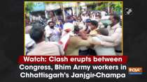 Watch: Clash erupts between Congress, Bhim Army workers in Chhattisgarh
