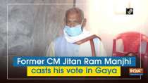 Former CM Jitan Ram Manjhi casts his vote in Gaya