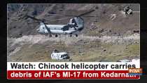 Watch: Chinook helicopter carries debris of IAF