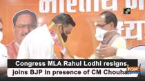 Congress MLA Rahul Lodhi resigns, joins BJP in presence of CM Chouhan