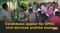 Candidates appear for UPSC civil services prelims exams