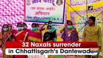 32 Naxals surrender in Chhattisgarh