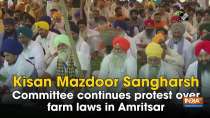 Kisan Mazdoor Sangharsh Committee continues protest over farm laws in Amritsar