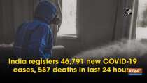 India registers 46,791 new COVID-19 cases, 587 deaths in last 24 hours