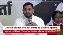 Donald Trump will not come to accord special status to Bihar: Tejashwi Yadav slams Nitish Kumar