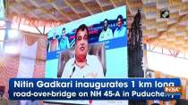 Nitin Gadkari inaugurates 1 km long road-over-bridge on NH 45-A in Puducherry