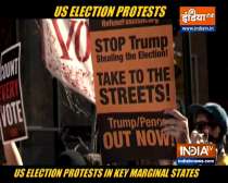 US election protests in key marginal states