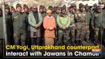 CM Yogi, Uttarakhand counterpart interact with Jawans in Chamoli