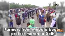 Farmers from Ambala begin protest march to Delhi