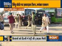 Police resort to lathicharge after protest by farmers turns violent at Singhu border