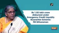 Rs 1.52 lakh crore disbursed under Emergency Credit Liquidity Guarantee Scheme: FM Sitharaman