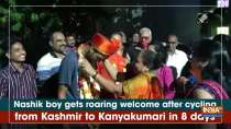 Nashik boy gets roaring welcome after cycling from Kashmir to Kanyakumari in 8 days