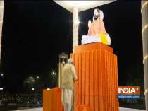 PM Modi pays floral tribute to statue of Saint Ravidas