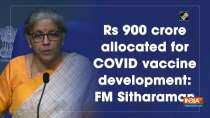 Rs 900 crore allocated for COVID vaccine development: FM Sitharaman