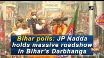Bihar polls: JP Nadda holds massive roadshow in Bihar
