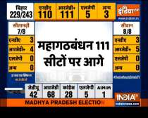 NDA is leading on 111 seats, Grand Alliance 110, Lok Janshakti Party 5 and others 3