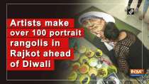 Artists make over 100 portrait rangolis in Rajkot ahead of Diwali
