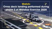 Watch: Cross deck landing performed during phase 2 of Malabar Exercise 2020