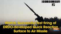 Watch: Successful test firing of DRDO-developed Quick Reaction Surface to Air Missile
