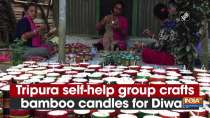 Tripura self-help group crafts bamboo candles for Diwali