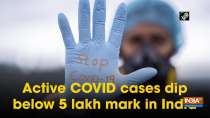 Active COVID cases dip below 5 lakh mark in India