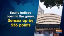 Equity indices open in the green, Sensex up by 536 points