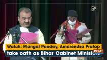 Mangal Pandey, Amarendra Pratap take oath as Bihar Cabinet Ministers