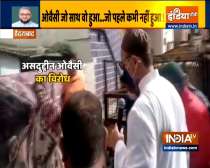 Watch: Asaduddin Owaisi faces public ire during campaign for local bodies poll