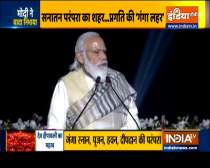 In Varanasi, PM Modi celebrates Dev Diwali, enjoys laser show