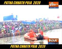 Chhath: Thousands throng ghats in Patna