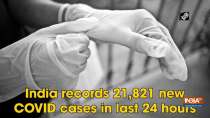 India records 21,821 new COVID cases in last 24 hours