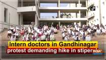 Intern doctors in Gandhinagar protest demanding hike in stipend